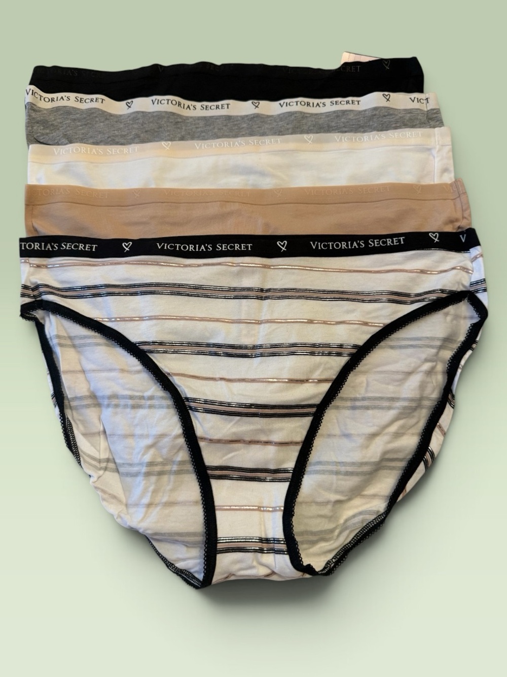 Victoria’s Secret High Leg Brief Cotton Panty ~ Size X-Large ( Lot of 5 )